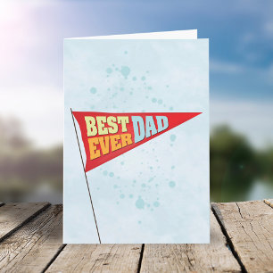 Cute Simple Vaderdag Pennant Best Ever Pap Kaart