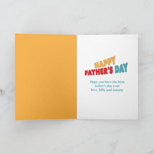 Cute Simple Vaderdag Pennant Best Ever Pap Kaart (Binnen)