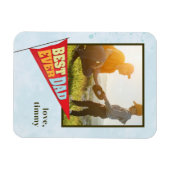 Cute Simple Vaderdag Pennant Best Ever Pap Magneet (Horizontaal)