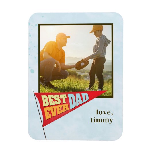 Cute Simple Vaderdag Pennant Best Ever Pap Magneet (Verticaal)