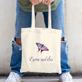 Cute Simple Vlinder Elegant Minimaal Meisjesachtig Tote Bag
