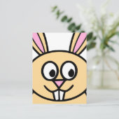 Cute Sinaasappel Bunny Rabbit Briefkaart (Staand voorkant)
