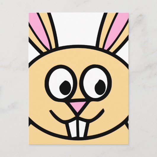 Cute Sinaasappel Bunny Rabbit Briefkaart (Voorkant)