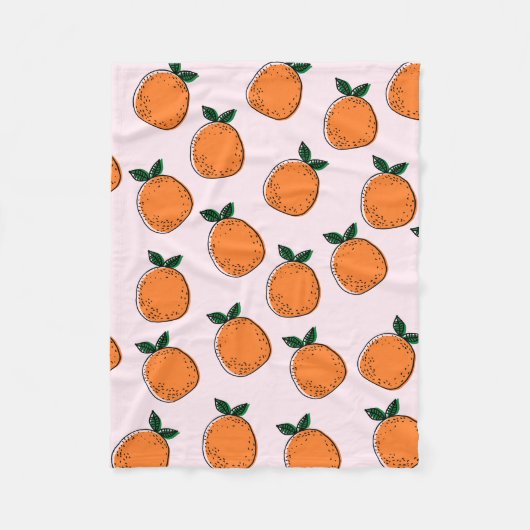 Cute Sinaasappels Fleece Blanket Deken (Voorkant)