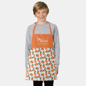 Cute Sinaasappels Pattern Girls Chef in training Schort (Gedragen)
