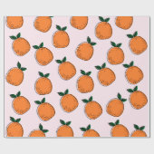 Cute Sinaasappels Wrapping Paper Cadeaupapier (Vlak)