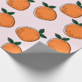 Cute Sinaasappels Wrapping Paper Cadeaupapier (Hoek)