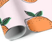 Cute Sinaasappels Wrapping Paper Cadeaupapier (Rol Hoek)