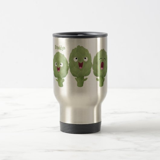Cute singing artichokes vegetable cartoon reisbeker (Center)
