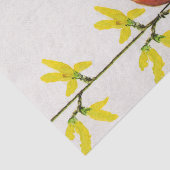 Cute Singing Blue Bird Tree Branch Tissuepapier (Detail)