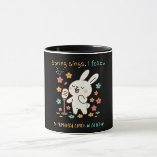Cute Singing Bunny Spring Mug Mok