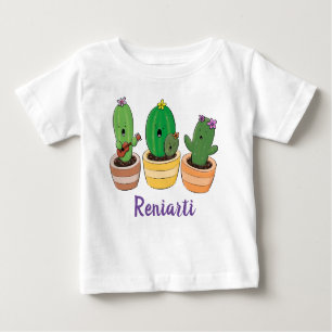 Cute singing cactus trio cartoon illustratie