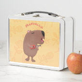 Cute singing capybara ukulele cartoon (In situ)