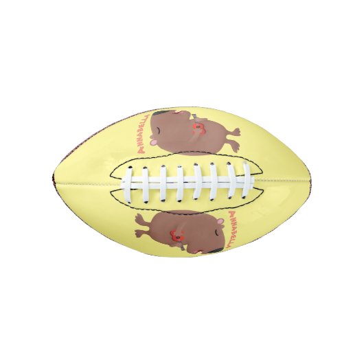 Cute singing capybara ukulele cartoon american football (Voorkant)