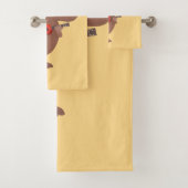 Cute singing capybara ukulele cartoon bad handdoek (Insitu)