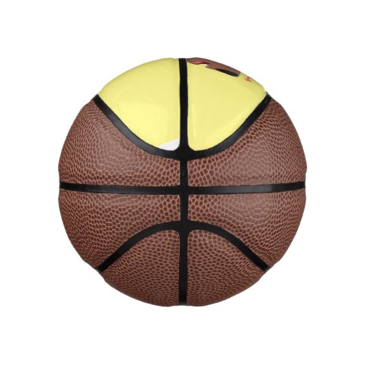 Cute singing capybara ukulele cartoon basketbal (Rechts)