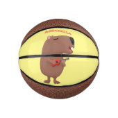 Cute singing capybara ukulele cartoon basketbal (Voorkant)