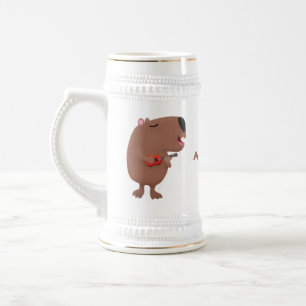 Cute singing capybara ukulele cartoon bierpul
