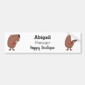 Cute singing capybara ukulele cartoon bumpersticker (Voorkant)