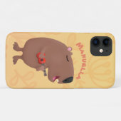 Cute singing capybara ukulele cartoon Case-Mate iPhone case (Achterkant (horizontaal))