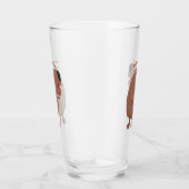 Cute singing capybara ukulele cartoon glas (Rechts)