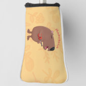 Cute singing capybara ukulele cartoon golfheadcover (Draai 90)