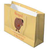 Cute singing capybara ukulele cartoon groot cadeauzakje (Voorkant Gekanteld)