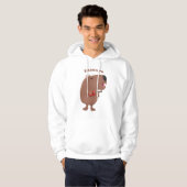Cute singing capybara ukulele cartoon hoodie (Voorkant volledig)