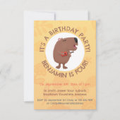 Cute singing capybara ukulele cartoon kaart (Voorkant)