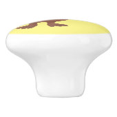 Cute singing capybara ukulele cartoon keramische knop (Zijkant)