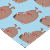 Cute singing capybara ukulele cartoon korte tafelloper (Hoek)