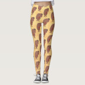 Cute singing capybara ukulele cartoon leggings (Voorkant)