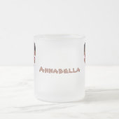 Cute singing capybara ukulele cartoon matglas koffiemok (Center)