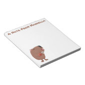 Cute singing capybara ukulele cartoon notitieblok (Schuin)