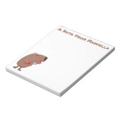 Cute singing capybara ukulele cartoon notitieblok (Linkerzijde)