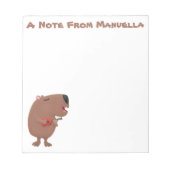 Cute singing capybara ukulele cartoon notitieblok (Voorkant)