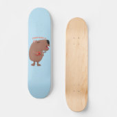 Cute singing capybara ukulele cartoon persoonlijk skateboard (Voorkant)