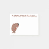 Cute singing capybara ukulele cartoon post-it® notes (Voorkant)