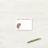Cute singing capybara ukulele cartoon post-it® notes (Op bureau)