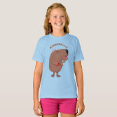 Cute singing capybara ukulele cartoon t-shirt (Voorkant volledig)