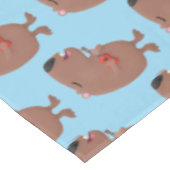 Cute singing capybara ukulele cartoon tafelkleed (Gekanteld)