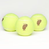 Cute singing capybara ukulele cartoon tennisballen (Multi)