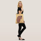 Cute singing capybara ukulele cartoon tote bag (Op model)