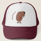 Cute singing capybara ukulele cartoon trucker pet (Voorkant)