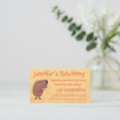 Cute singing capybara ukulele cartoon visitekaartje (Staand voorkant)