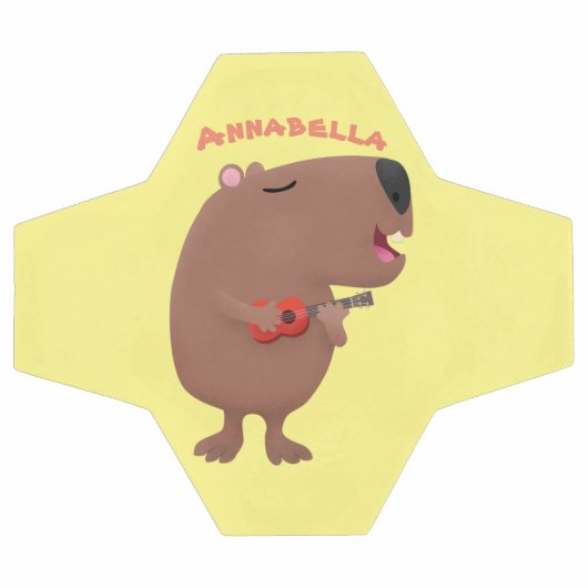 Cute singing capybara ukulele cartoon voetbal (Enkel)