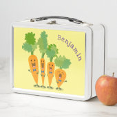 Cute singing carrot cartoon illustratie (In situ)