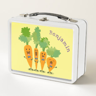 Cute singing carrot cartoon illustratie