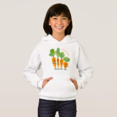 Cute singing carrot cartoon illustratie (Voorkant volledig)