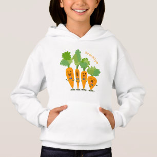 Cute singing carrot cartoon illustratie